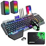 Wireless Gaming Keyboard Mouse and Wired Computer