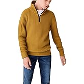 Boys Chunky High Neck Zip Sweater Kids Ribbed Pullover Jumper Winter Knit Tops Outfits
