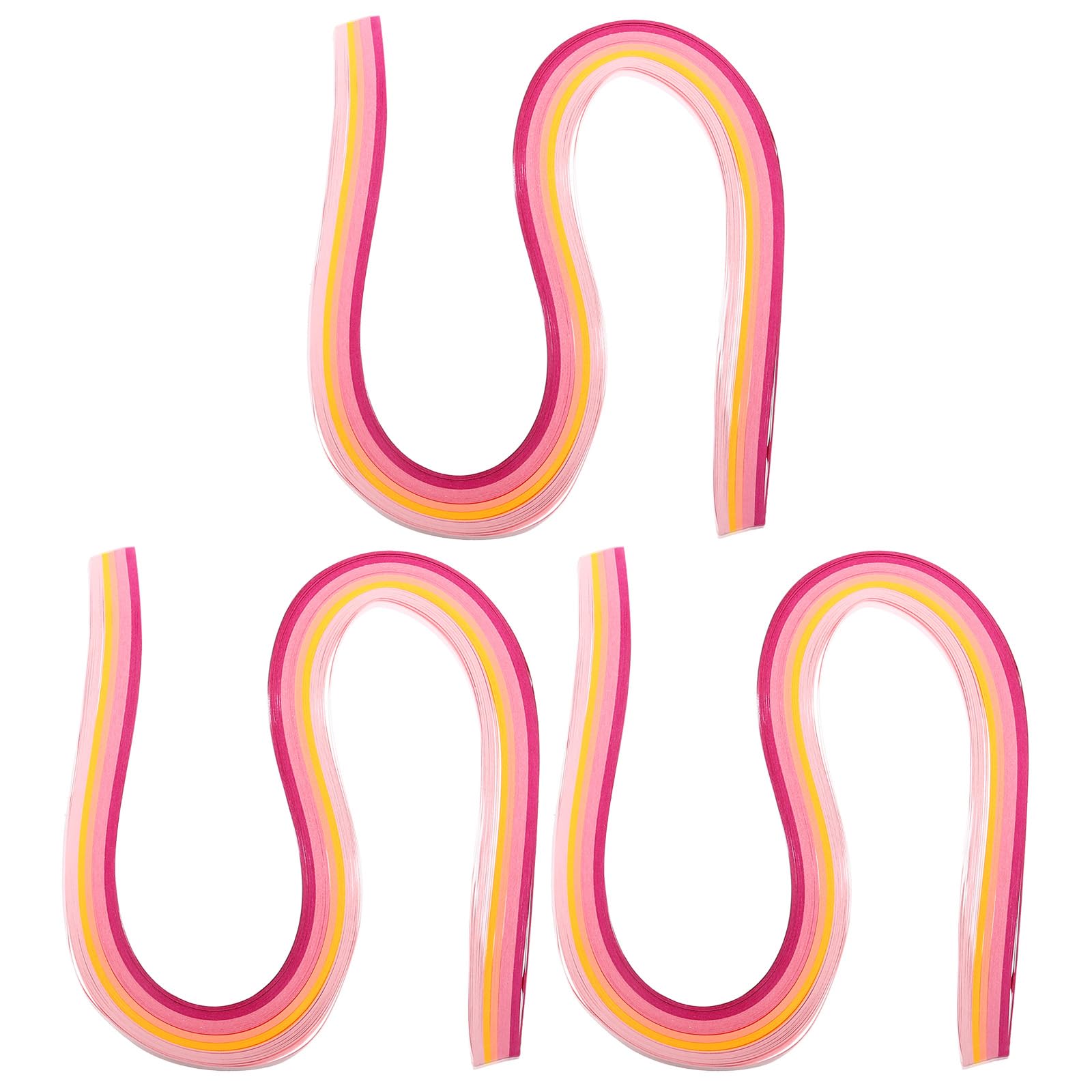 PATIKIL 540 x 3mm Rainbow Quilling Strips Paper,360 Pcs Origami Paper Quilling Strip for Art DIY Hand Craft Christmas, Gradient Pink