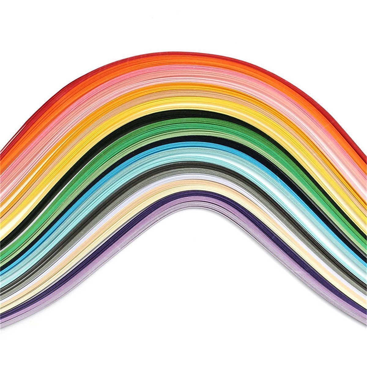 Ciaoed 720 pcs Paperolles für Quilling, Papier Quilling DIY Craft Kit, 36 Farben, Breite von 3mm 5mm 7mm 10mm Jede Größe 180 Stück und Länge von 54cm (doppelseitig) für Quilling für DIY Craft