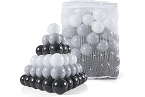 STARBOLO Ball Pit Balls Pack of 100 200 500 - BPA&Phthalate Free Non-Toxic Crush Proof Play Pit Soft Plastic Ball for 1 2 3 4 5 Years Old Toddlers Baby Kids Birthday Pool Tent Party