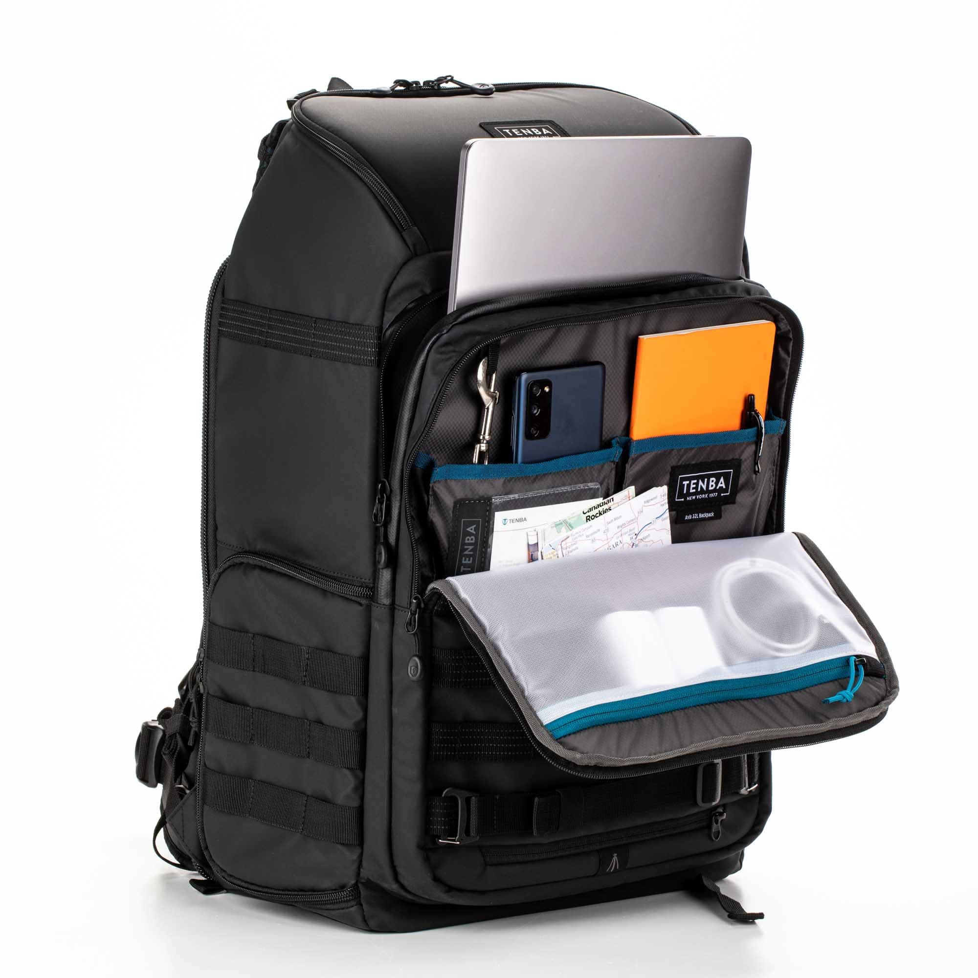 Tenba Axis v2 32L Camera Backpack for DSLR and Mirrorless cameras and lenses plus a 17-inch laptop – Black (637-758)