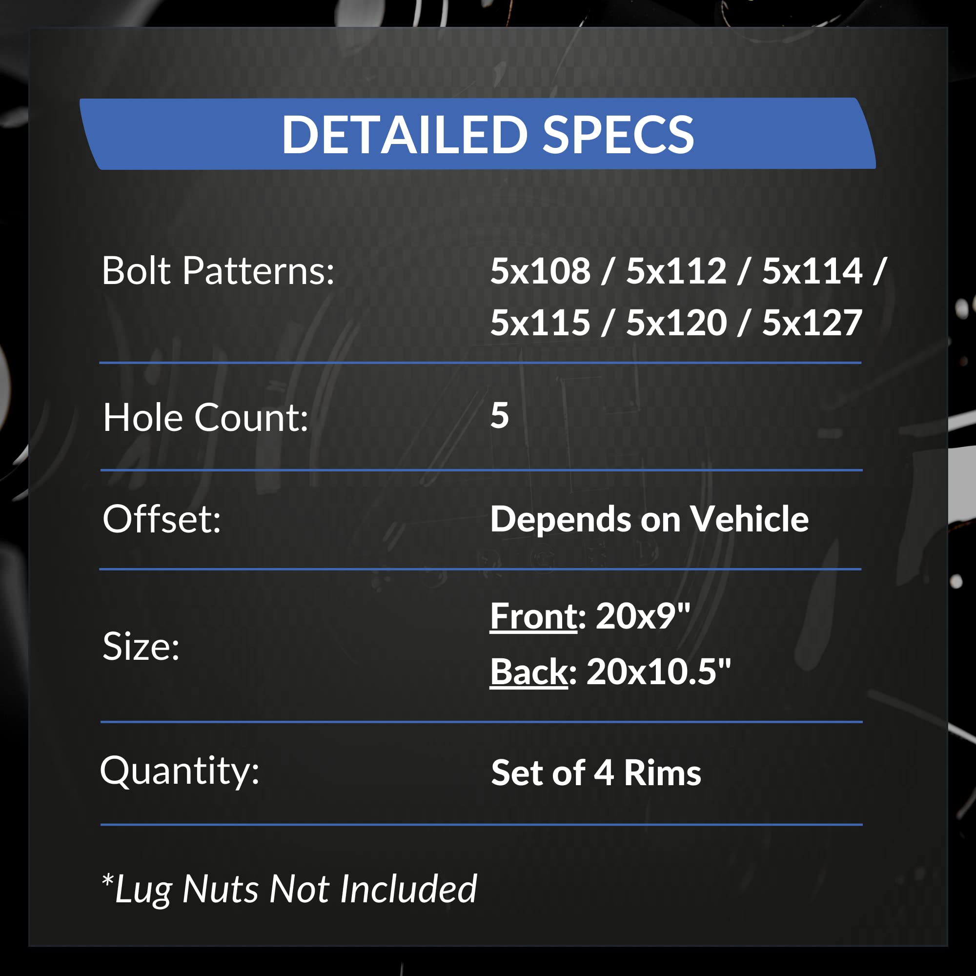 Mua AC Wheels AC01 | Staggered 20 Inch Rims (Set of 4 Wheels) - Gloss ...