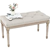 Yusong Upholstered Bench,Bedroom Bench for End of Bed,Piano Bench Dining Bench Entryway Shoe Bench with Button Tufted Padded