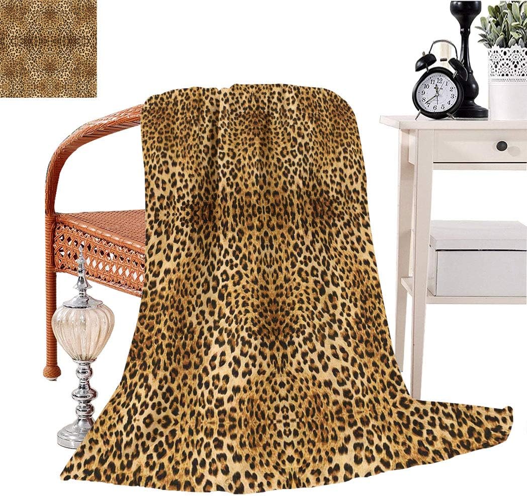Leopard Pattern Luxury Throw Blanket, Texture of Print