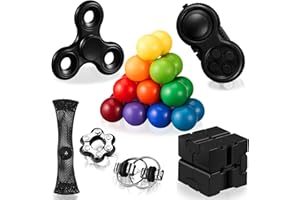 VANBLUE 7Pack Fidget Toys Adults Set Sensory Pack Toys Fidgets for Kids Adults Autistic Sensory Autism Toys ADHD Stress Relief Toys School Treasure Box Classroom Prizes Goodie Bag Filler（Random Color）