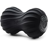 Zyllion ZMA-30 Vibrating Peanut Massage Ball Roller for Pain Relief, Black | Cordless, Deep Tissue, Electric, Rechargeable, Body Massager, 4 Modes, Physical Therapy, Muscle Recovery, Myofascial Release