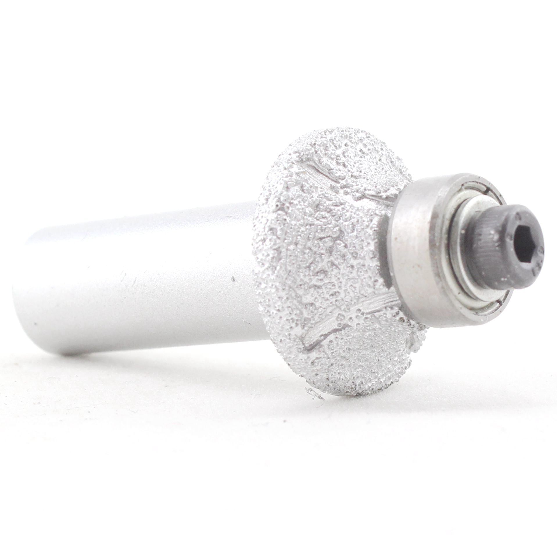 Photo 1 of ILOVETOOL Shank 1/2''inch Head Radius 6mm 1/4" inch Diamond BRAZED Profile Wheel Router Bit Bullnose for Marble Granite Stone Hells Tile