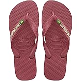 Havaianas Women's Brazil Logo Flip flops - Spring and Summer Sandals for Women - AMARANTH, 6W