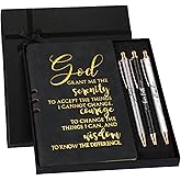 Spakon 5 Pcs Christian Gifts for Women Christian Easter Gifts Prayer Journal Religious for Women God Notebook Pen with Gift Box Scripture Notepad for Church Sunday School Favors