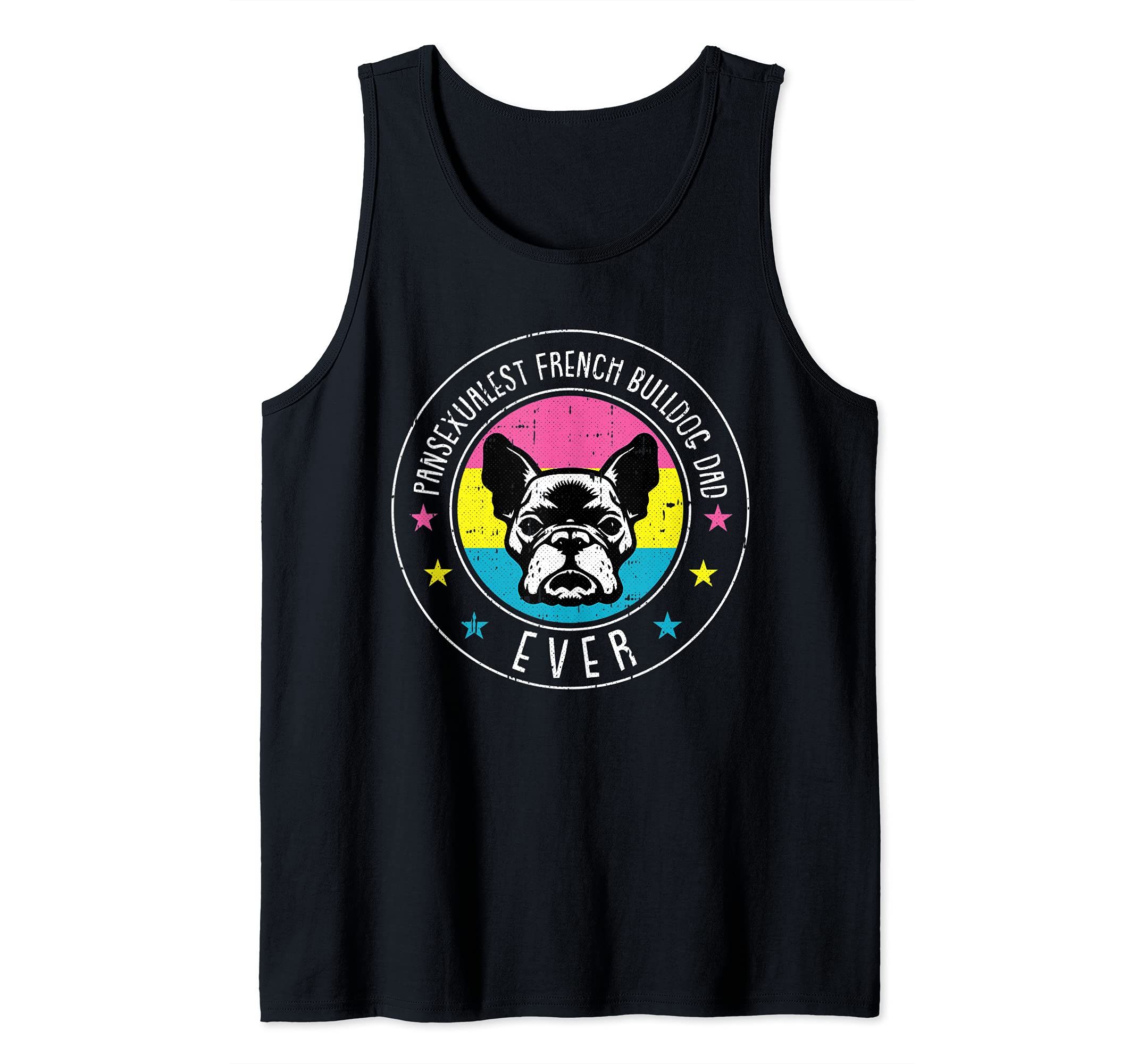 French Bulldog Dad LGBT-Q Pansexual Pride Frenchie Dog Ally Tank Top