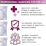 The Labsales Company 10x Sterilin Urine Specimen Pots 60ml with Lid Labels view 3