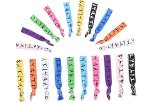 HONMEET 20pcs Boys and Girls Hair Ties and Gymnastics Elastic Wristbands Set, Soft Printed Sports Ponytail Holders for Childr