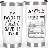 Breezy Valley Gifts for Mom Tumbler for Women - Mothers Day Mom Gifts for Mother from Daughter Son, Funny Moms Mother’s Day Birthday Gift Ideas, My Favorite Child Gave Me This Cup Tumbler, 20 oz
