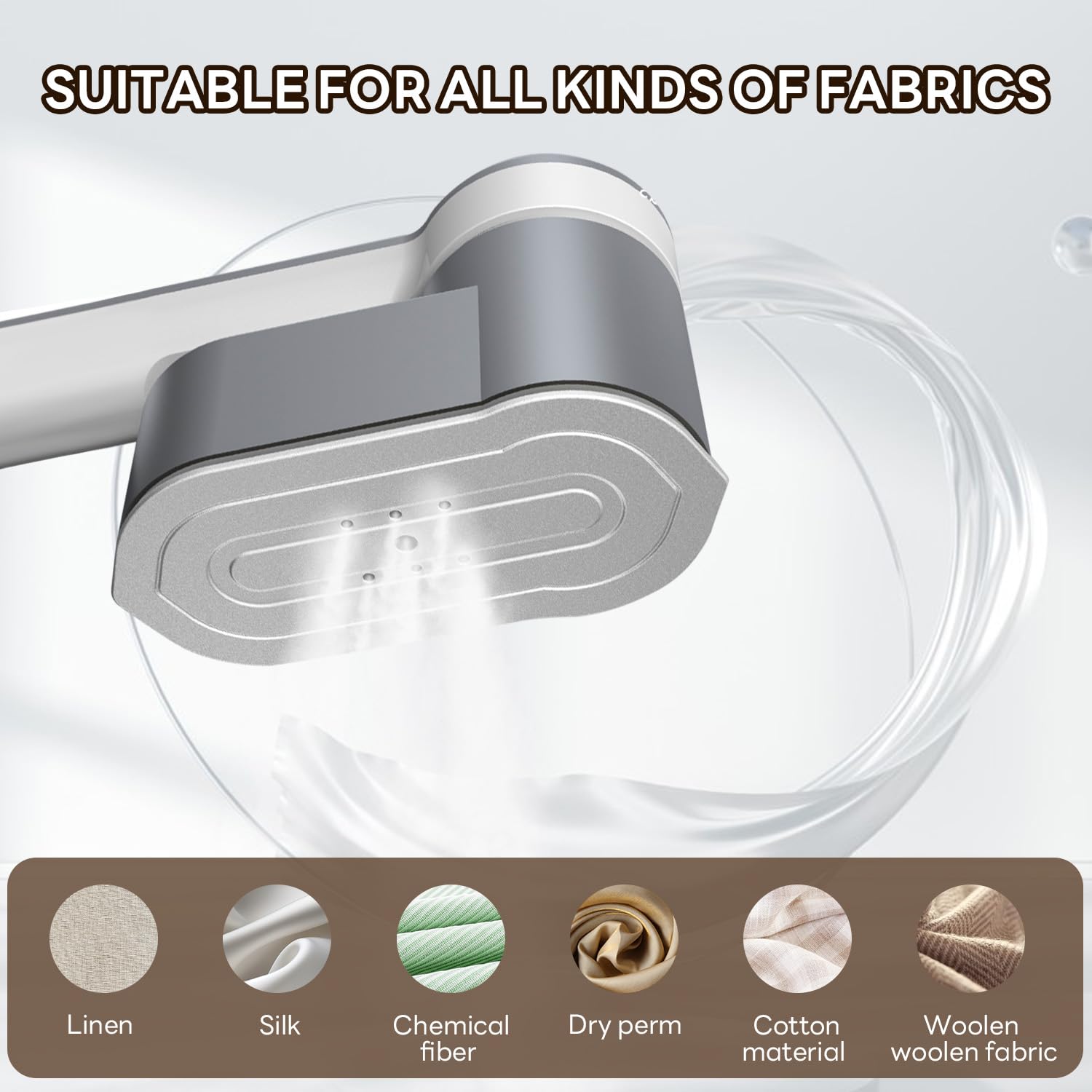 Travel Steamer Mini Iron for Clothes, Portable Garment Steamer-6 Intelligent Ironing Modes, Handheld Clothes Steamer Small Size, Foldable Clothing Wrinkles Remover, Compact Travel Steamer for Home