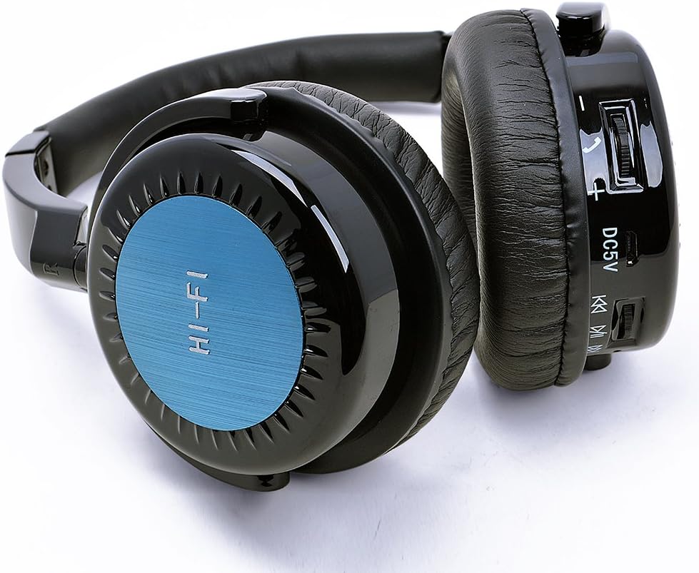 Levn Hi-fi Over Head Stereo Headphone New Bluetooth Overhead Headset Headphones Earphone w/ USB for Cell Phone PSP V2.1+edr M18 Blue
