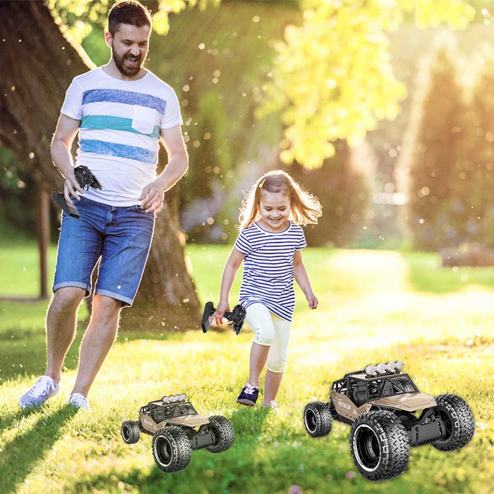 Jaysompro RC Cars-1:14 Scale 2WD High Speed 20KM/h All Terrains Remote Control Car with Two Rechargeable Batteries-Road Monster Truck for Boys and Adults: Toys & Games