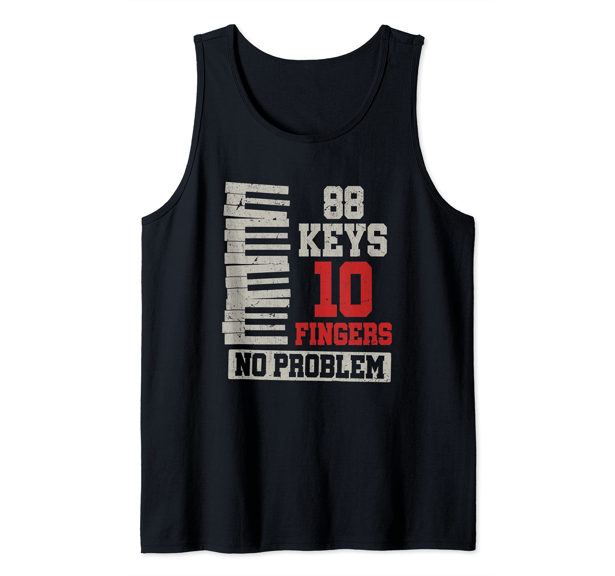 Piano Keyboard Pianist Musical Instrument Funny Piano Tank Top