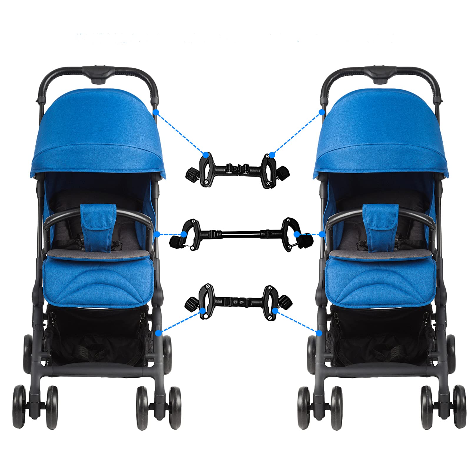 LASIEYO Baby Stroller Connectors Universal Twins Baby Cart Pushchair Connectors