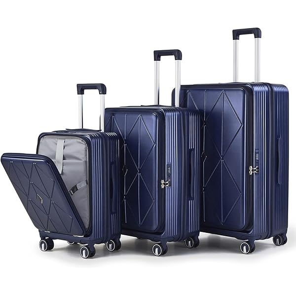 Amazon.com: Merax Luggage Sets 3 Piece,Front Open PC Hardshell
