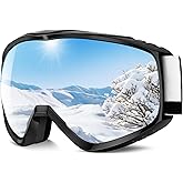 findway OTG Ski Goggles - Over Glasses Snow Snowboard Goggles for Men Women Adult & Youth - Anti-Fog 100% UV Protection