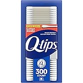 Q-tips Antimicrobial Cotton Swabs Cotton Buds for Cleaning Antimicrobial Treated to Help Keep Swabs Fresher 300 Count