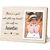 Itsoly Best Aunt Ever Picture Frame Gift, Gifts for Aunt Picture Frame, Birthday, Christmas Gift for Aunt Wooden Photo Frame, She Calls Me Auntie 4x6inch