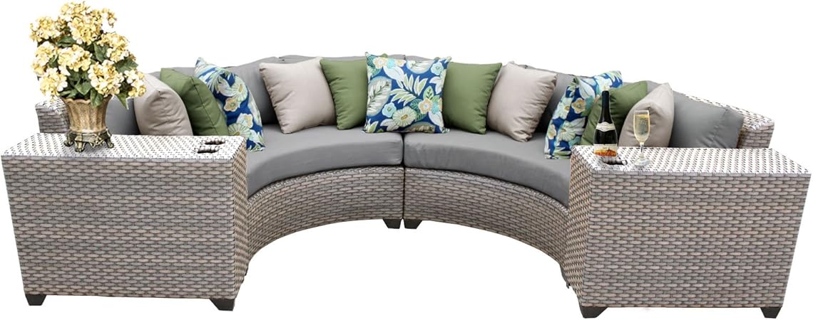 Amazon Com Tk Classics Florence 04c 4 Piece Outdoor Wicker Patio Furniture Set Garden Outdoor