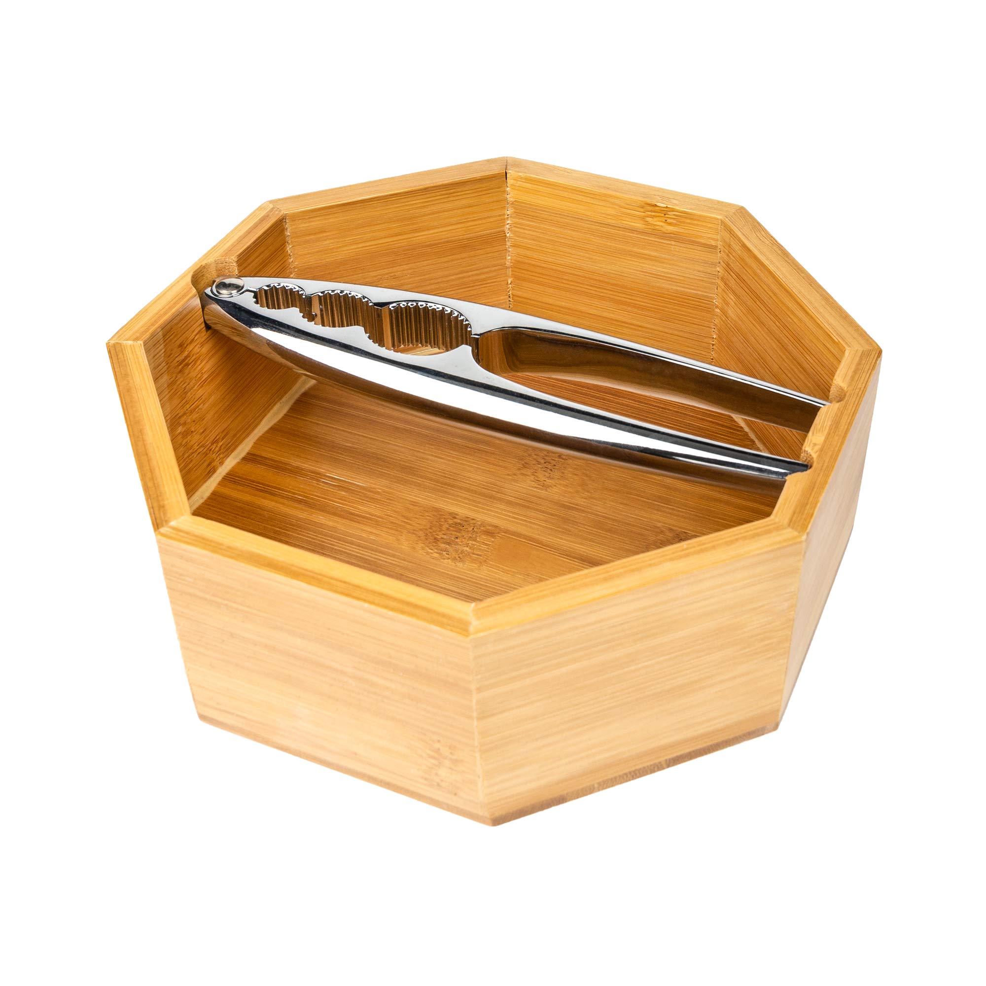 Grunwerg Classic Design 2 Piece Nutcracker Set with Deluxe Bamboo Bowl