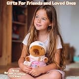 TITQWOP Capybara 26cm Brown Plush Toy with 9 Accessories Pink Capybara view 4
