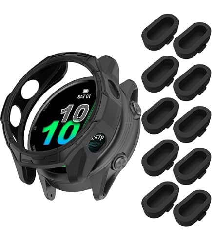 Disscool Cover Custodia Protettiva In TPU Morbido Per Garmin Forerunner 945 LTE – Anti-Caduta E Anti-Graffio (Nero) - 4