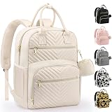 Pritent Diaper Bag Backpack,Baby Essentials Diapers Bag with Pacifier Case,Multipurpose Stylish Large Capacity Travel Backpack for Baby Girl/Boy(M-Beige)