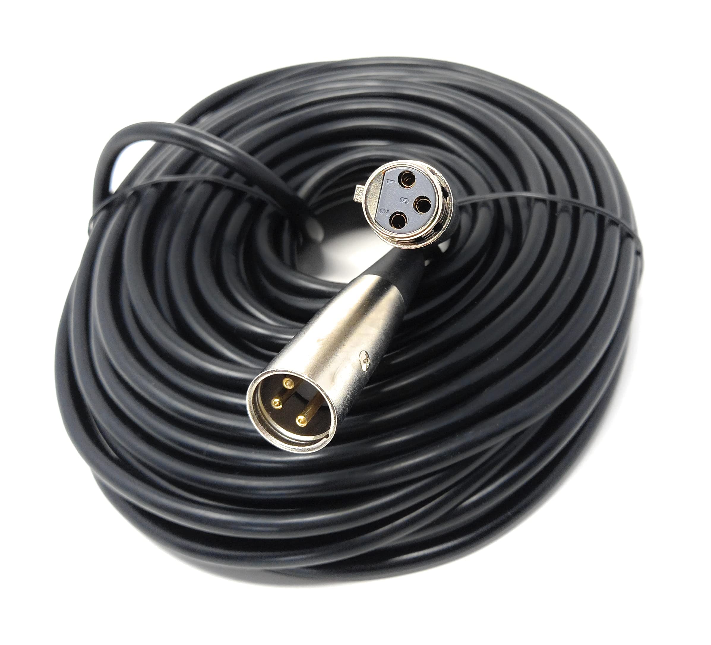 DRUT 20m 3 pin XLR Male Plug To XLR Female Socket, Audio Microphone, Mixer, Speaker Lead Cable 65ft