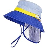 HECCEI Baby Sun Hat with Neck Flap, Windproof, Sunscreen, Warm, UPF 50+ DryShade SkyCandy Outdoor Beach Hat for 0-24 Months