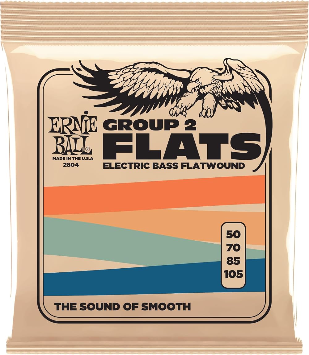 Ernie Ball Flatwound Group II Electric Bass Strings 50-105 Gauge