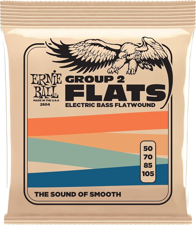 Ernie Ball Flatwound Group II Electric Bass Strings 50-105 Gauge