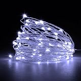 Jsdoin Fairy Lights 2 Pack 50 LEDs Copper Wire Battery Operated 5M Cool White