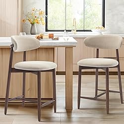 COLAMY Bar Stools Set of 2, Counter Height Bar