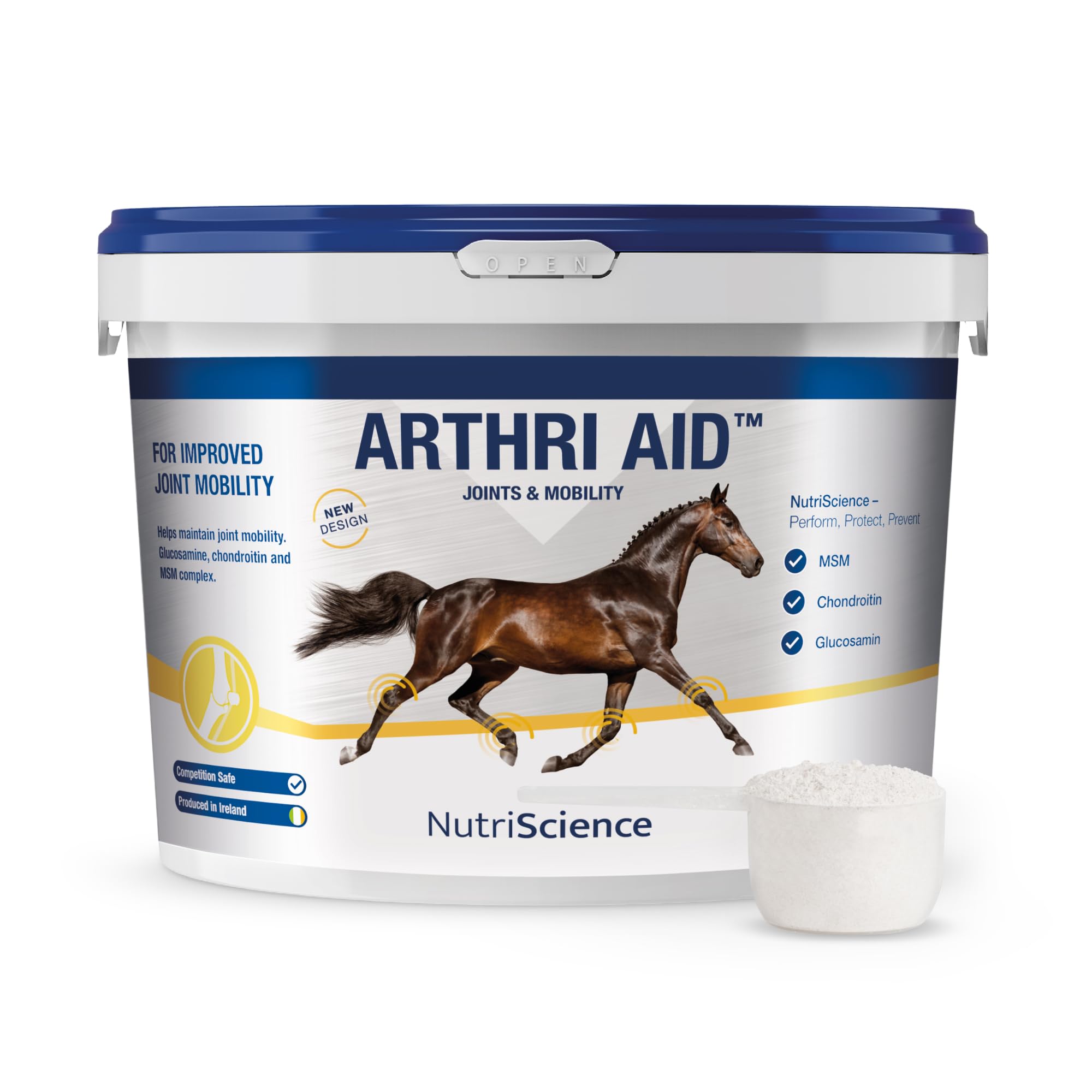 Nutriscience ArthriAid Joint Supplements for Horses Glucosamine, Chondroitin, MSM & HA Supplement Aids joint Lubrication - Improves Joint Health & Mobility (3kg Powder)