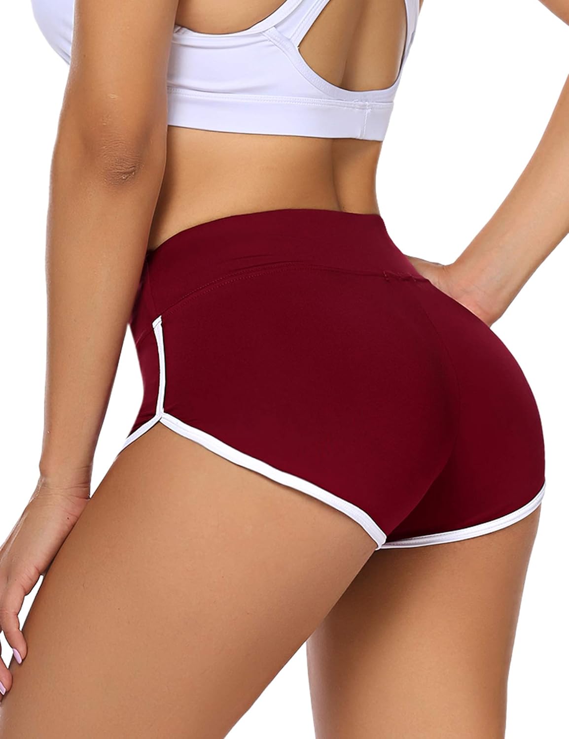 ADOME Women's Active Shorts Fitness Sports Yoga Booty Shorts for Running Gym Workout: Clothing