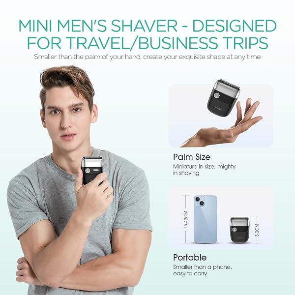 VOYOR FOIL SHAVER 2 IN 1 DOUBLE SHAVERS FOR MEN,PORTABLE ELECTRIC RAZOR WITH RECHARGEABLE FOIL RAZOR MULTIFUNCTION GROOMING BARBER SHAVER IPX6 WASHABLE TRAVEL SHAVERS ER300 (SILVER)