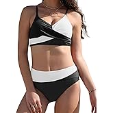 Buauty Bikini Sets for Women Swimsuits High Waisted Tummy Control Two Piece Color Block Trendy Bathing Suit Women 2026