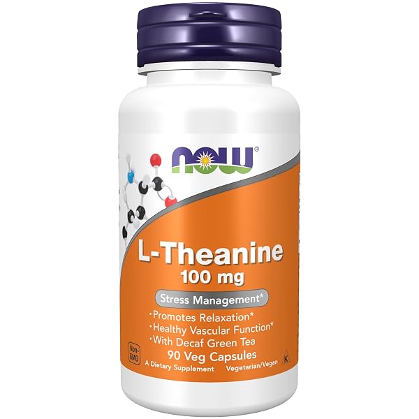 NOW FOODS SUPPLEMENTS, L-THEANINE 100 MG WITH DECAF...