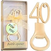 Orlabno 12 Pack Gold 40th Birthday Party Favors Bottle Openers, Bulk Wedding Return Gifts Keepsakes, Souvenirs & Decorations for Guests