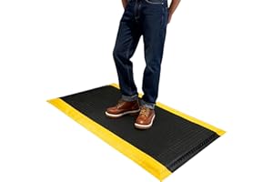 2ft x 3ft Anti Fatigue Mats Industrial 15/16 Inch Thick Heavy Duty Standing Floor Mat Commercial Ergonomic Rubber Cushion Mat