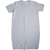 Gertex Adult Adaptive, Anti-Strip Back-Zip Lightweight Romper Designed for Special Needs, Disabilities | 100% Organic Cotton