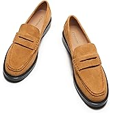 C.Paravano Genuine Leather Penny Loafers | Loafers for Women | Casual Slip On | Walking Flats Classic Driving Moccasins