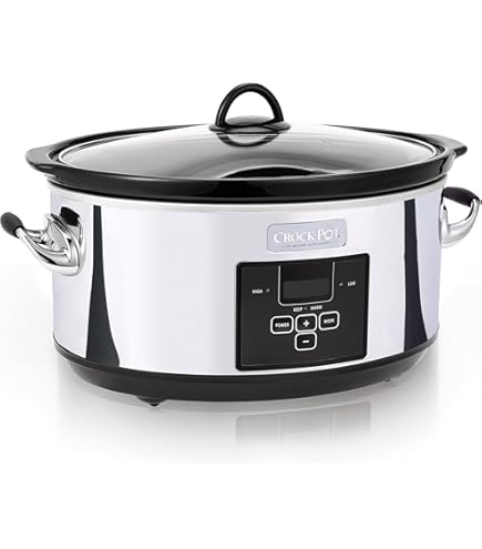 White Slow Cooker Litre Crock-Pot Duraceramic Olla De - Main Image