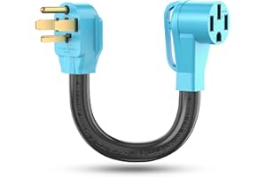 CircleCord 4 Prong NEMA 14-30P to 14-50R EV Charger Adapter Cord Compatible with Tesla Model 3/S/X/Y, 30 Amp Dryer to 50 Amp EV for Leave 2 Charging, ETL Listed