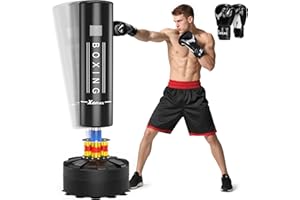 XDDIAS 70'' Freestanding Punching Bag, Heavy Boxing Bag with Boxing Gloves, Adult/Men Stand Kickboxing Bag for MMA Martial Arts Boxing Traning